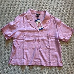 Buffalo David Bitton Light Pink Short Sleeve Camp Shirt